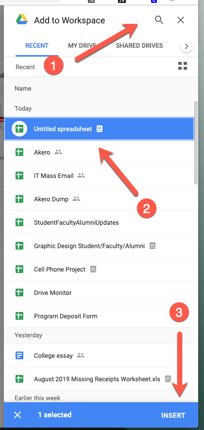 workspace google drive